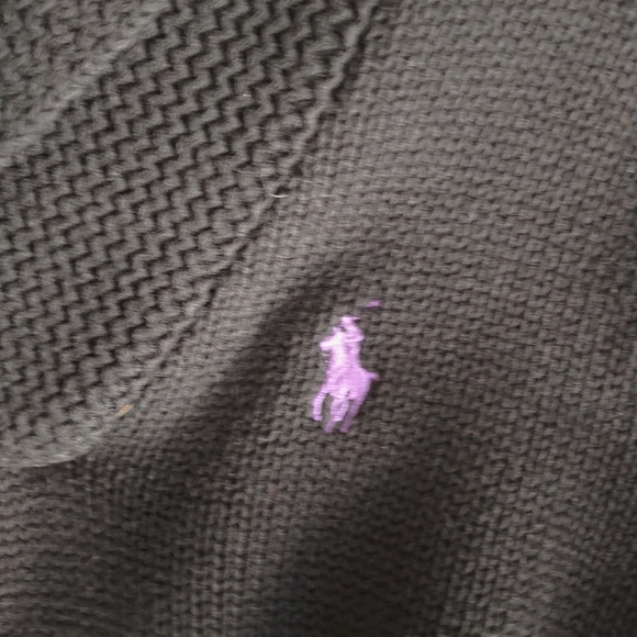 Polo by Ralph Lauren Black V-Neck Sweater - Picture 2 of 4
